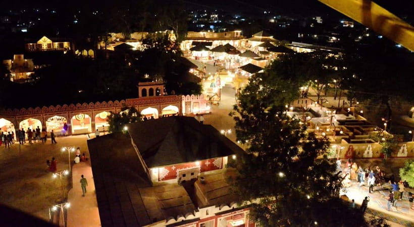 Jaipur: Cultural Evening Tour & Dinner at Chokhi Dhani - The main show areas: camel rides, puppet shows, magic, and more