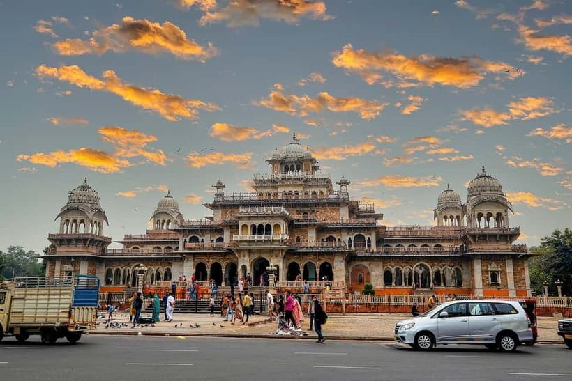 Jaipur: Private Evening Tour with Monkey Temple Sunset - Pink City streets after dark: markets with purpose