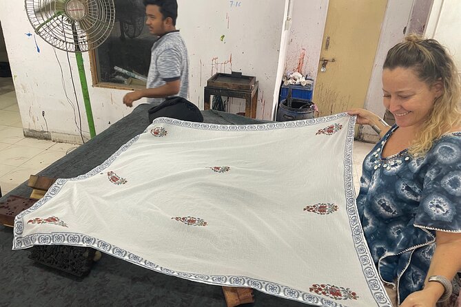 Learn Hand Block Printing Techniques & Print Your Own Fabric - Printing your own scarf, apron, tote, napkins, or placemats