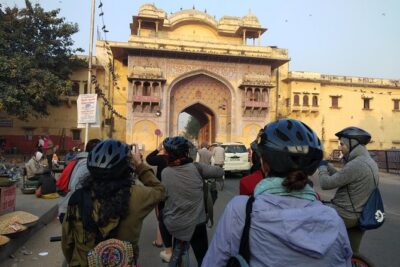 Small-Group Early Morning Pink City Bike Tour - Meeting point at Moustache Jaipur and how the tour runs